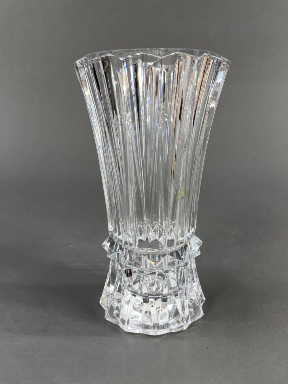 Vintage Mikasa Rainier Crystal Vase 10.75" Discontinued Pattern SW020/625 Heavy